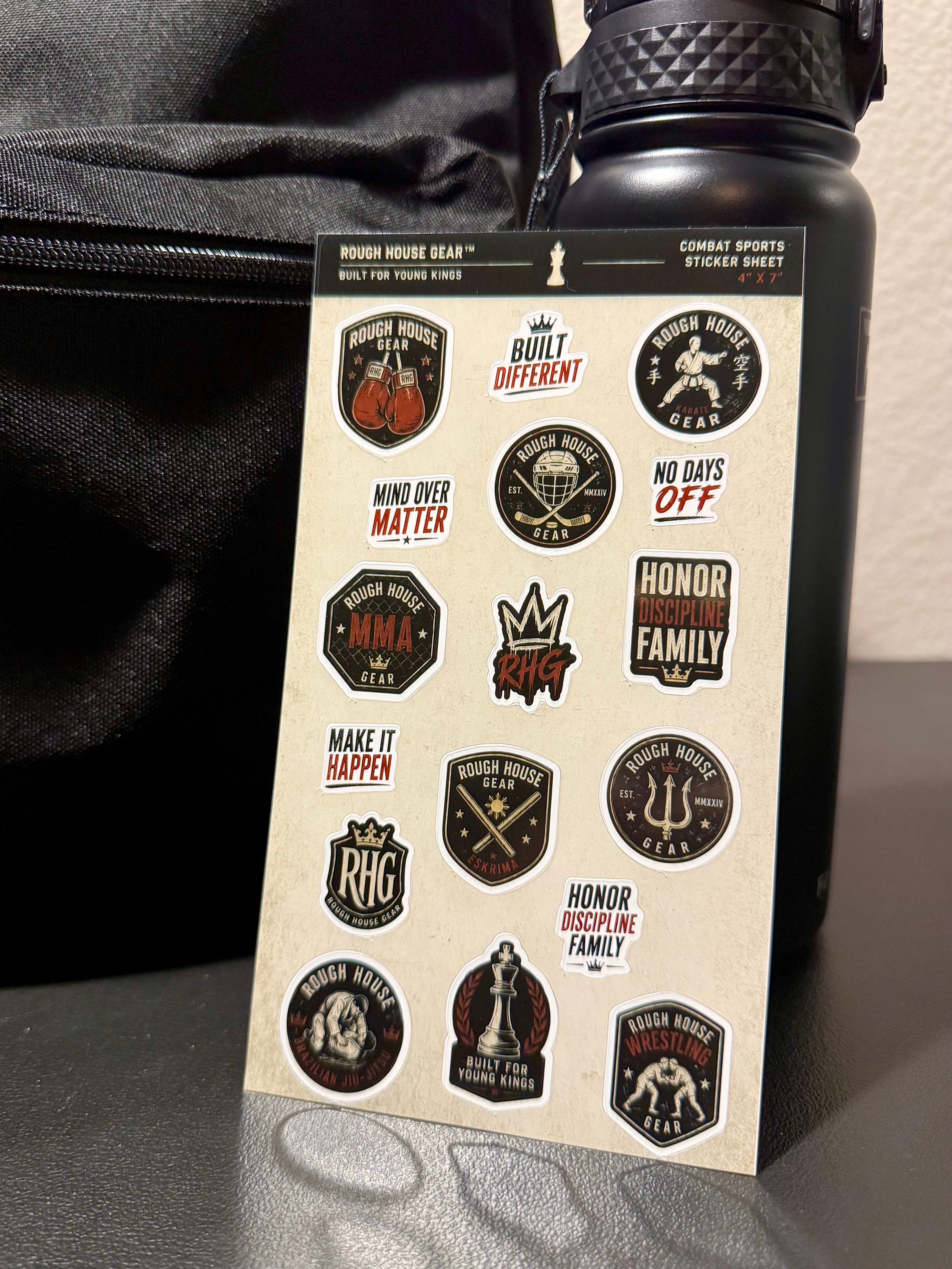 Combat Sports Premium Sticker Sheet | 4x7” | ROUGH HOUSE GEAR