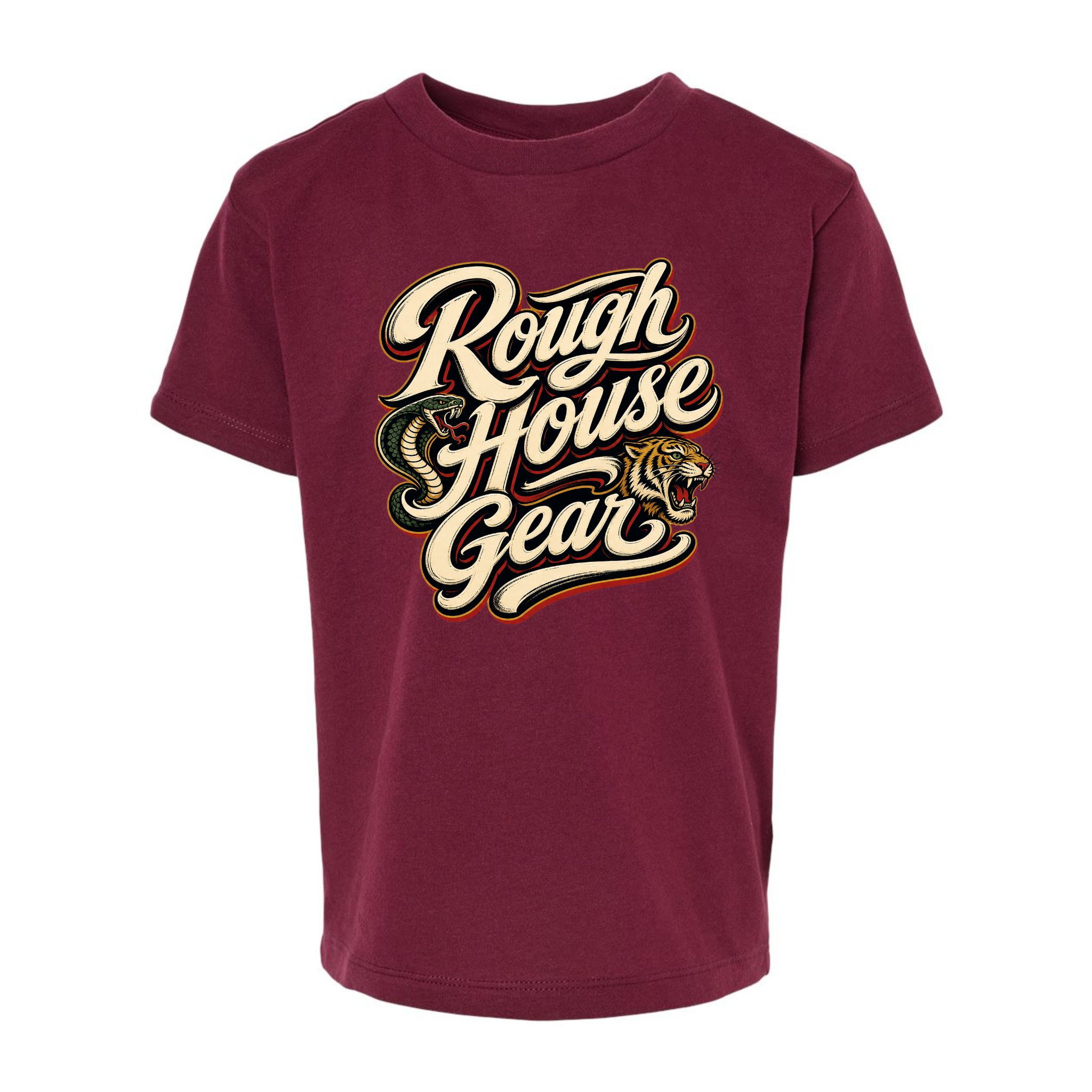 RHG Tiger & Snake Script | Essentials Shirt | ROUGH HOUSE GEAR