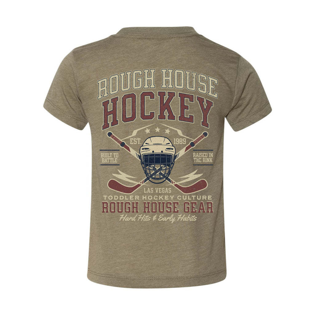 Hard Hits & Early Habits | Toddler Hockey Shirt | ROUGH HOUSE GEAR