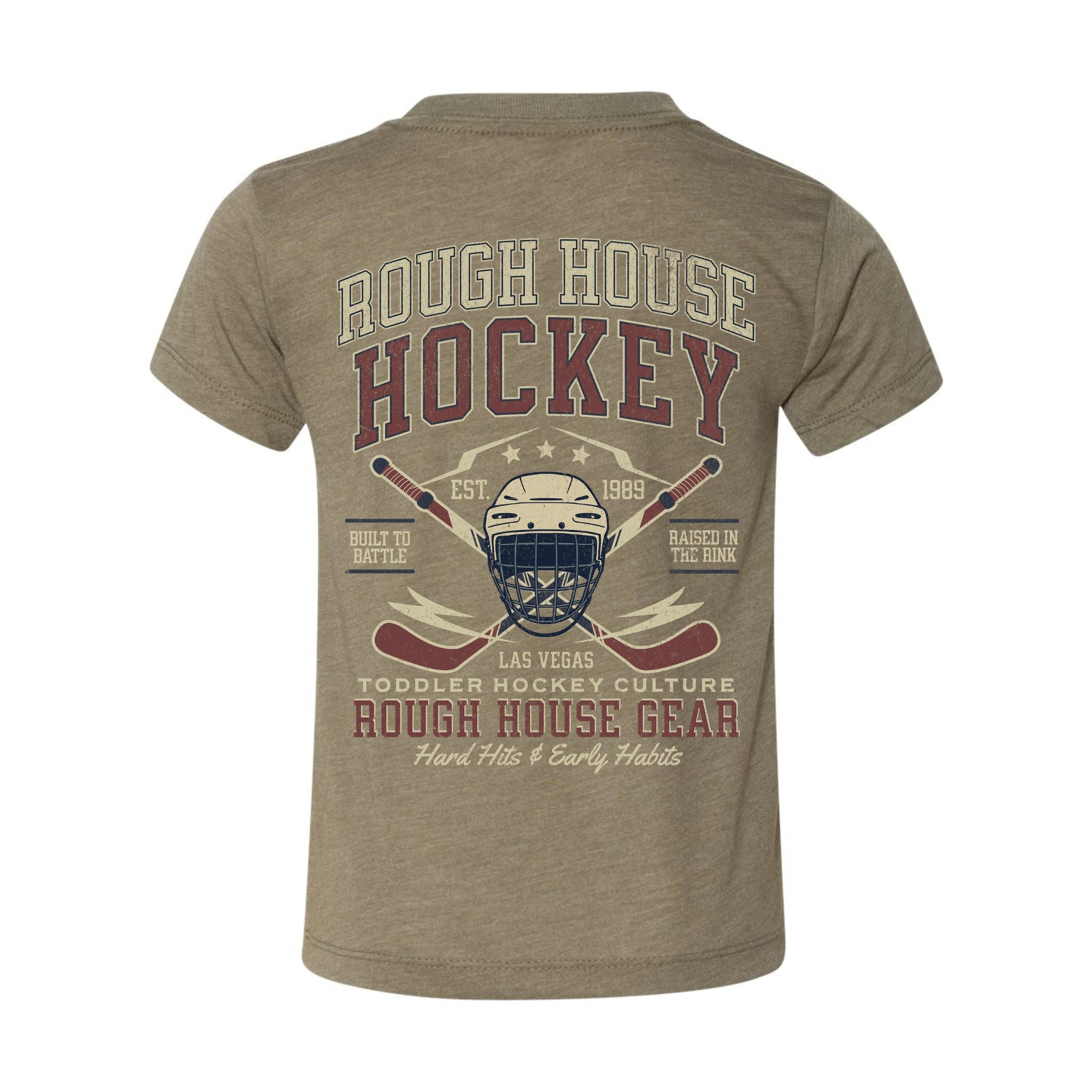 Hard Hits & Early Habits | Toddler Hockey Shirt | ROUGH HOUSE GEAR