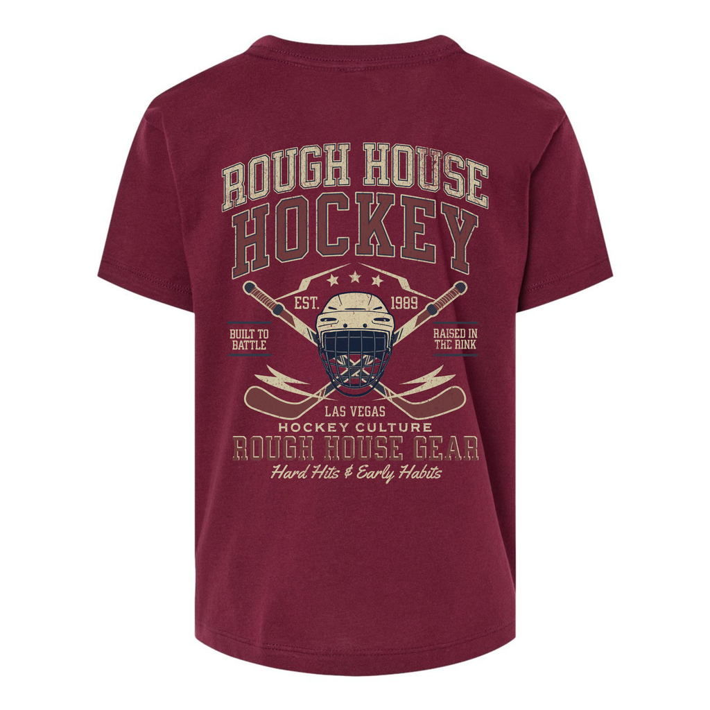 Hard Hits & Early Habits | Youth Hockey Shirt | ROUGH HOUSE GEAR