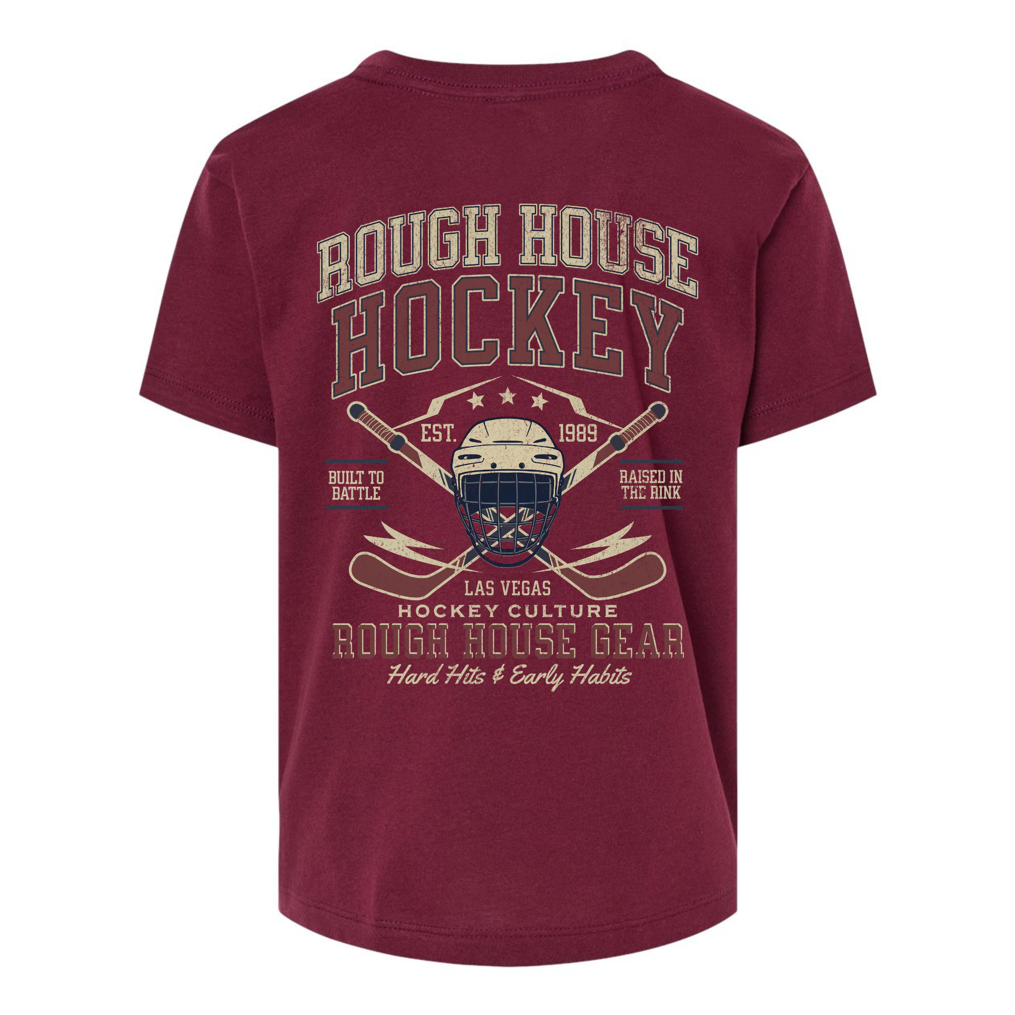 Hard Hits & Early Habits | Youth Hockey Shirt | ROUGH HOUSE GEAR